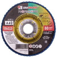 Круг лепестковый торцевой Р40, 125х22,2 мм Luga Professional по цене 89 руб. в АЙКЬЮ ТУЛ - доставка по Курску и области